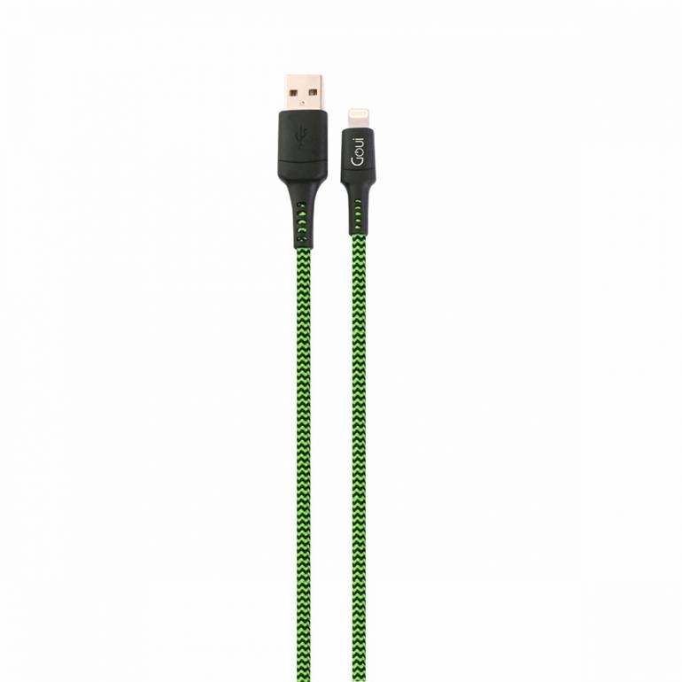 كيبل للايفون من قوي Goui الطول 3 متر - اللون أخضر  Lightning إلى USB