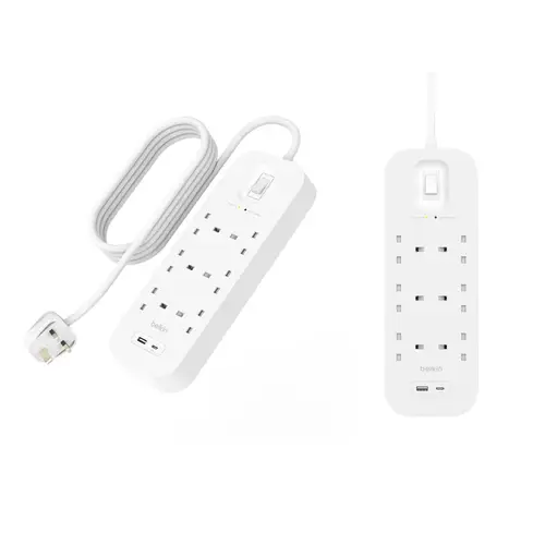 توصيلة بيلكن 6 منافذ مع منفذ PD ومنفذ USB-A بقوة 18 واط