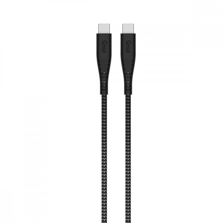 كيبل تايب سي USB-C إلى USB- C من قوي GOUI الطول 1.5 متر مصنوع من القماش - 