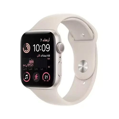 الساعة الذكية آبل الإصدار أس أي  Apple Watch Series SE بقطر 40 مم - اللون ستار  لايت