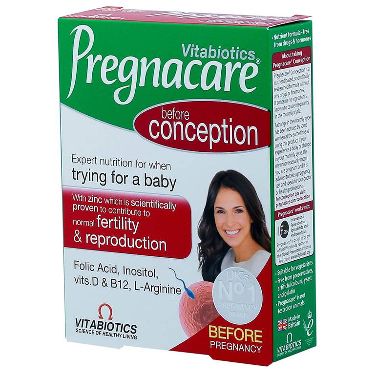 أقراص بريجناكير كونسبشن من فايتابيوتكس لمساعدة الأمهات على الحمل - (30 حبة)