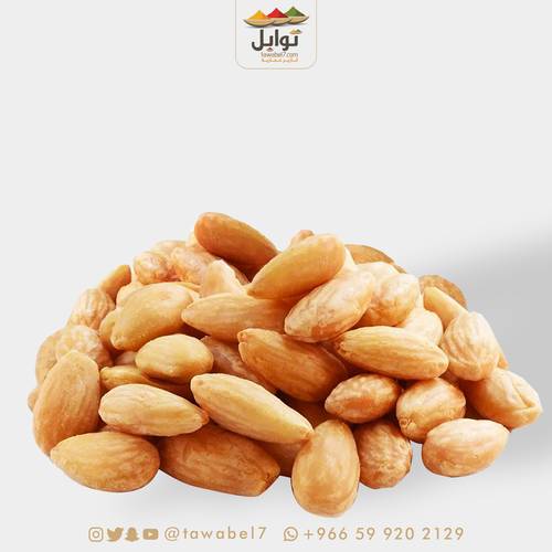 لوز مقشور محمص | بدون زيت