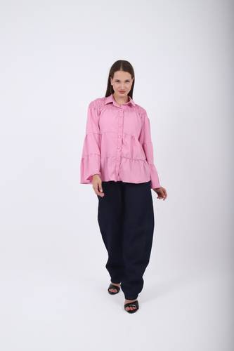 Tiered Bell-Sleeve Blouse