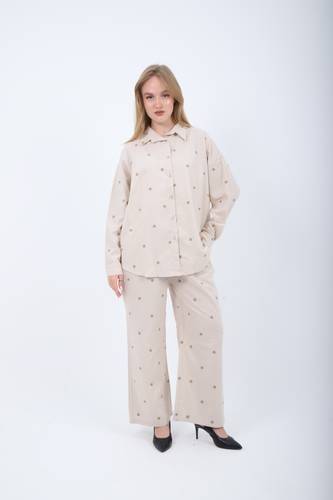 Polka Dot Linen-Blend Set