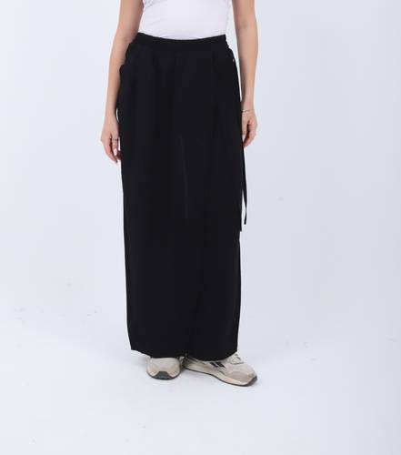 Flowy Linen Skirt-Style Trousers