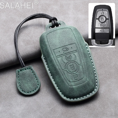 غطاء لمفتاح سيارات فورد (لون أخضر - تعليقه جيب قماشيه)