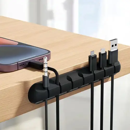حامل كابل لاصق، منظم سلك إدارة الحبل لسطح المكتب، كابل شحن USB، كابل الماوس لسلك الطاقة