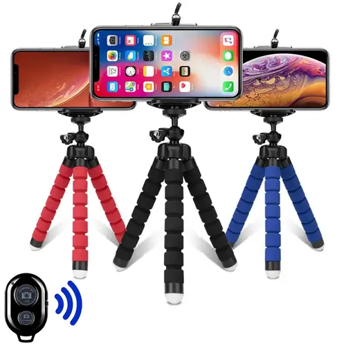 ترايبود ترايبود للهاتف حامل كاميرا المحمول كليب الهاتف الذكي Monopod Tripe حامل الأخطبوط ترايبود صغير Stativ للهاتف