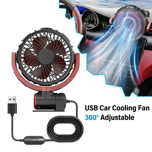 سيارة 3 التروس مروحة قابلة للتعديل 5 فولت USB تبريد مروحة الهواء أجزاء السيارات الداخلية اكسسوارات السيارات صالح للسيارة المنزل مكتب