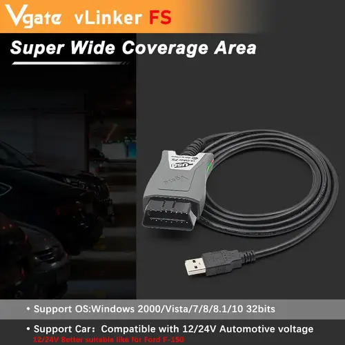 Vgate vLinker FS ELM327 لفورد فورسكان HS/MS-CAN ELM 327 Obd 2 obd2 أدوات واجهة الماسح الضوئي التشخيصي للسيارة obdii لمازدا