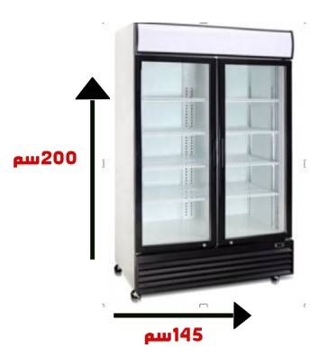 ثلاجة عرض يونكس 50 قدم زجاج 