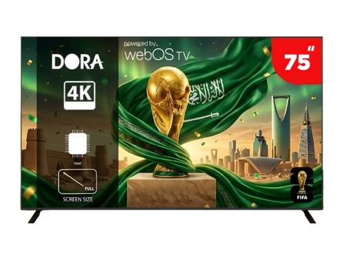 &nbsp;شاشة دورا سات 75 بوصه سمارت بدقة 4K بنظام تشغيل 4K-WebOS