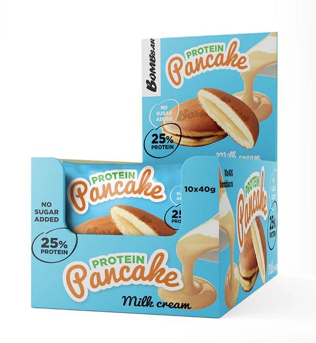  بومب بار - بانكيك البروتين المحشو (10 حبات) - BombBar - Protein Pancake 