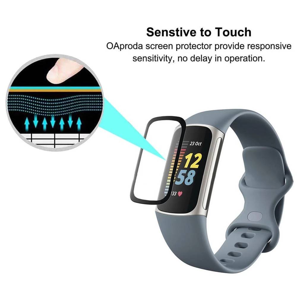 4 Pieces - Screen Protector For Fitbit Charge 5 / Charge 6 Watch
