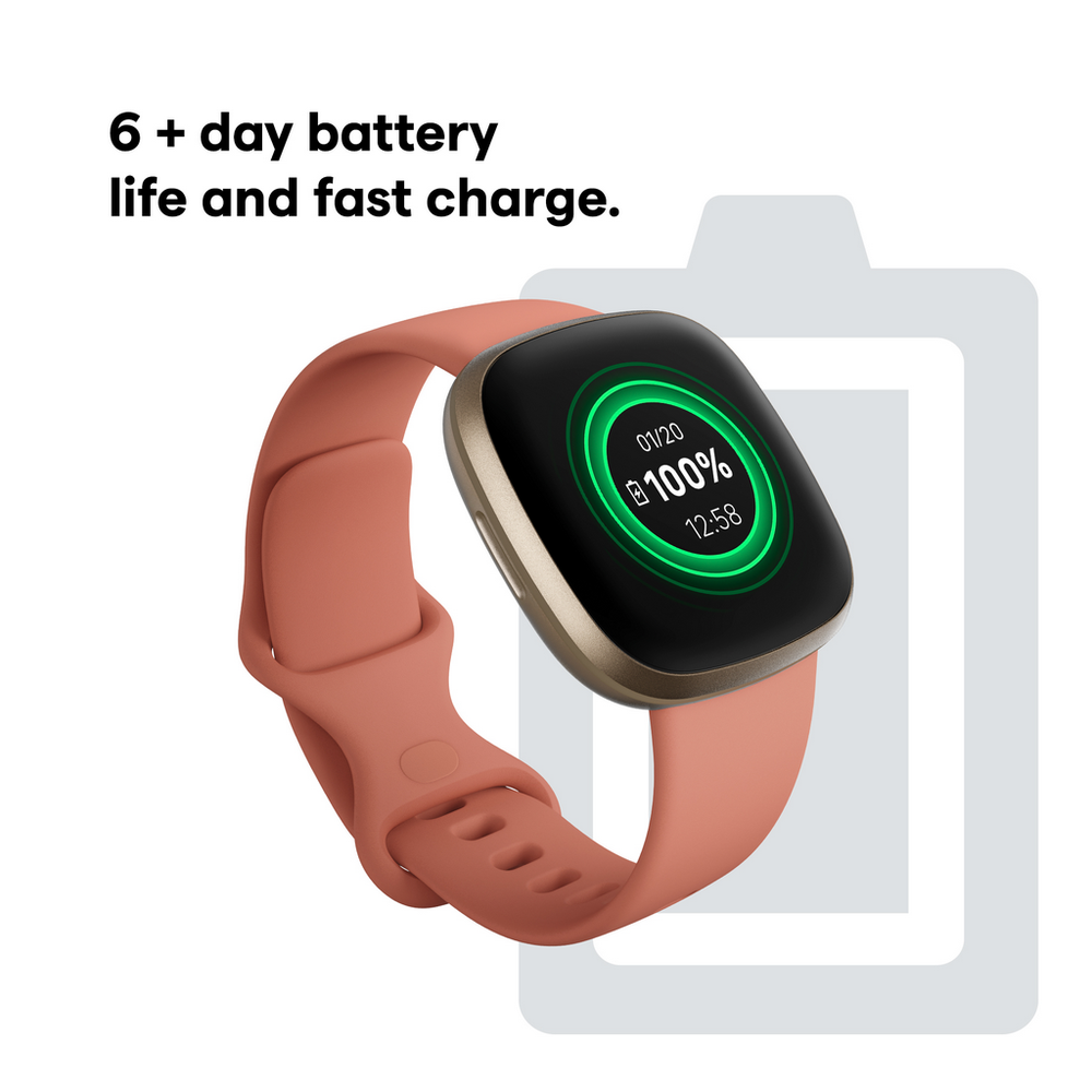 Fitbit Versa 3 Smart Watch  Pink Clay