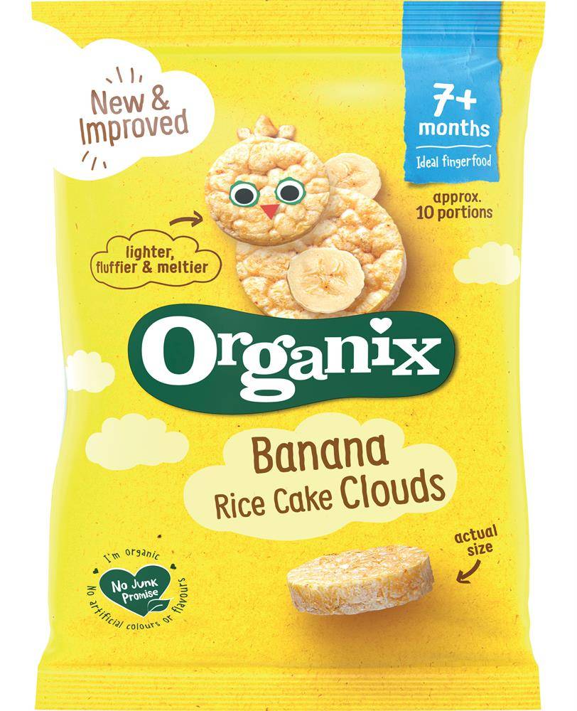 Organix - Organic Rice Cake Clouds (Pack Of 6)  Banana