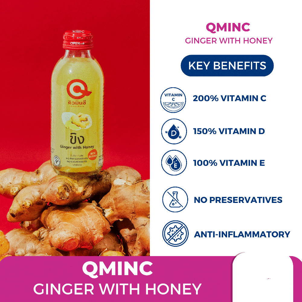 QminC - Ginger With Honey Natural Immunity Booster (Pack of 6)