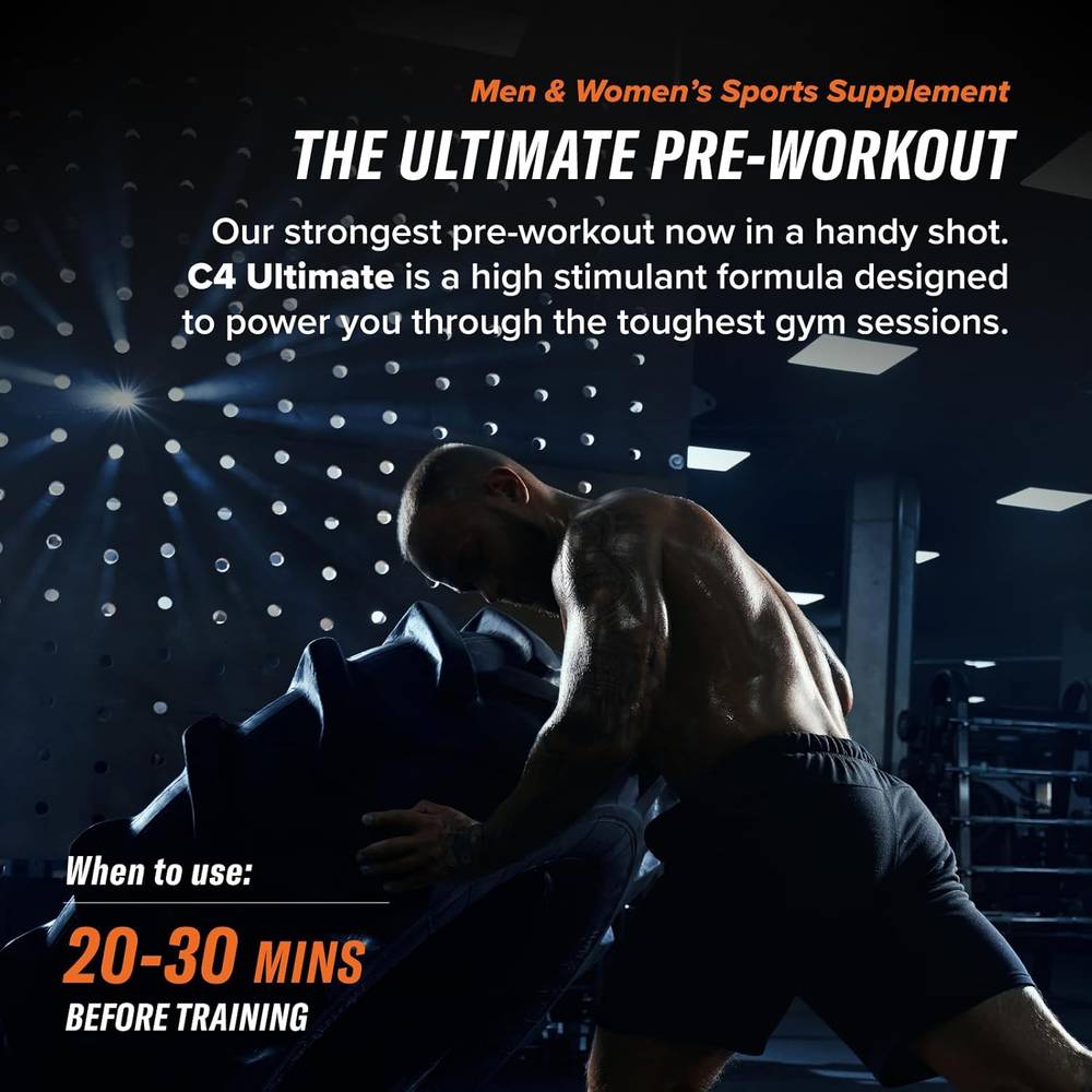 Cellucor - C4 Ultimate Pre-Workout Shot (Pack of 12)  Apple