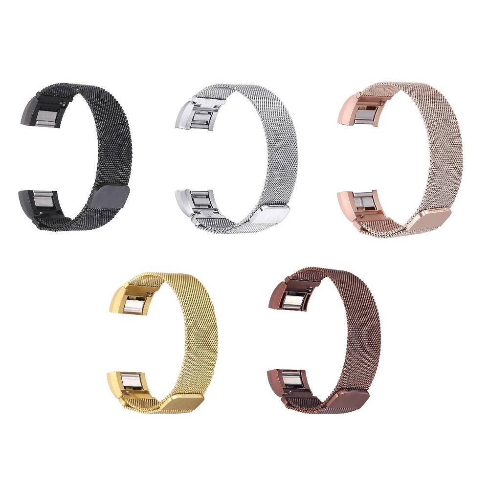 Stainless Steel Replacement Band for Fitbit Charge 2  Black