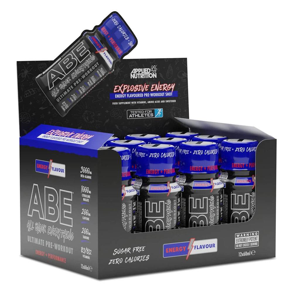  أبلايد نيوترشن - اي بي ايه شوت ما قبل التمرين (12 عبوة) Applied Nutrition ABE Ultimate Pre Workout Shot 