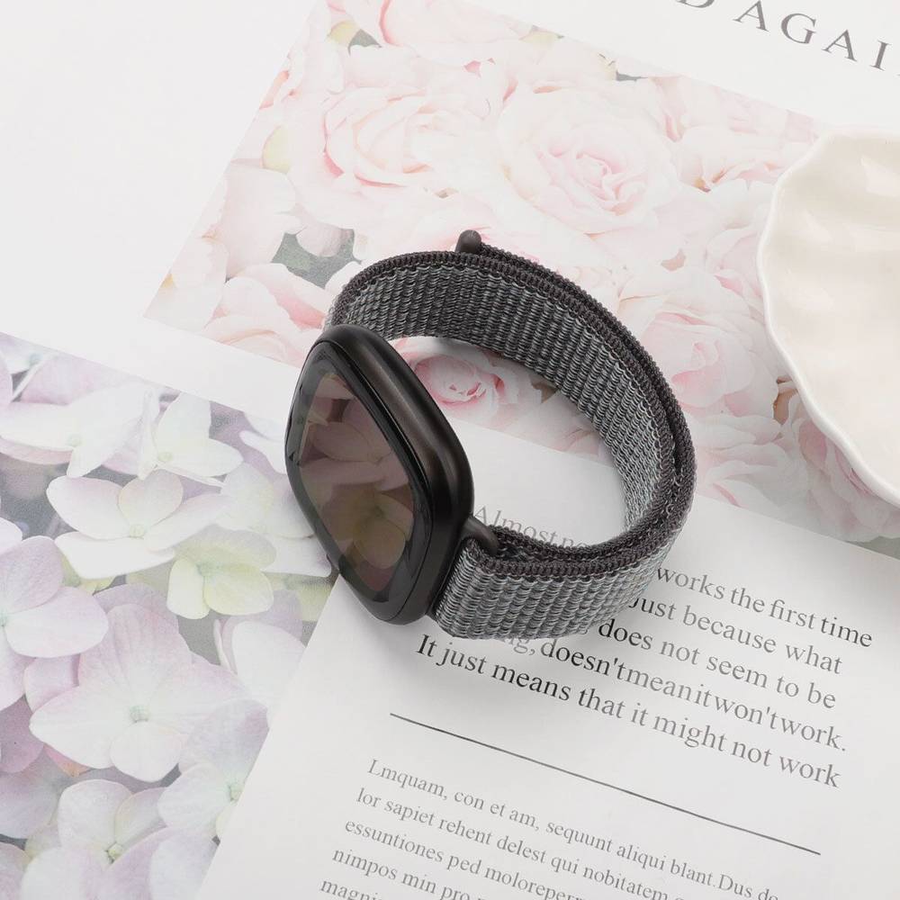 Nylon Fabric Replacement Band for Fitbit Versa 3/ Fitbit  Sense 2 Watches  Pink Sand
