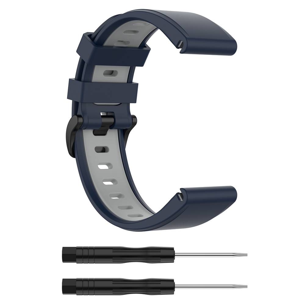 Sport Band For Garmin Fenix / Instinct / Descent Mk (20MM)  Navy/Gray