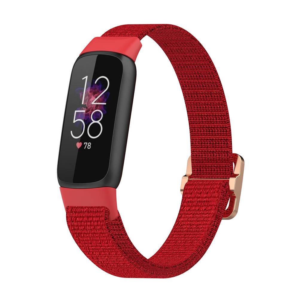 Nylon Replacement Band for Fitbit Luxe Watch  Red