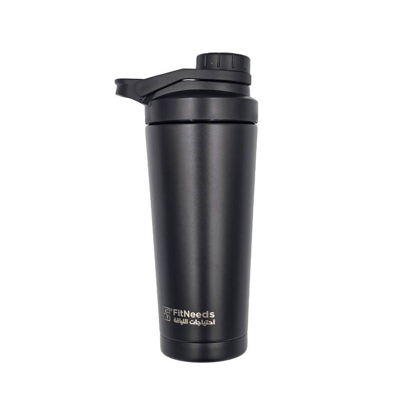 FitNeeds - Shaker Double Stainless Steel (750 ml) - Black