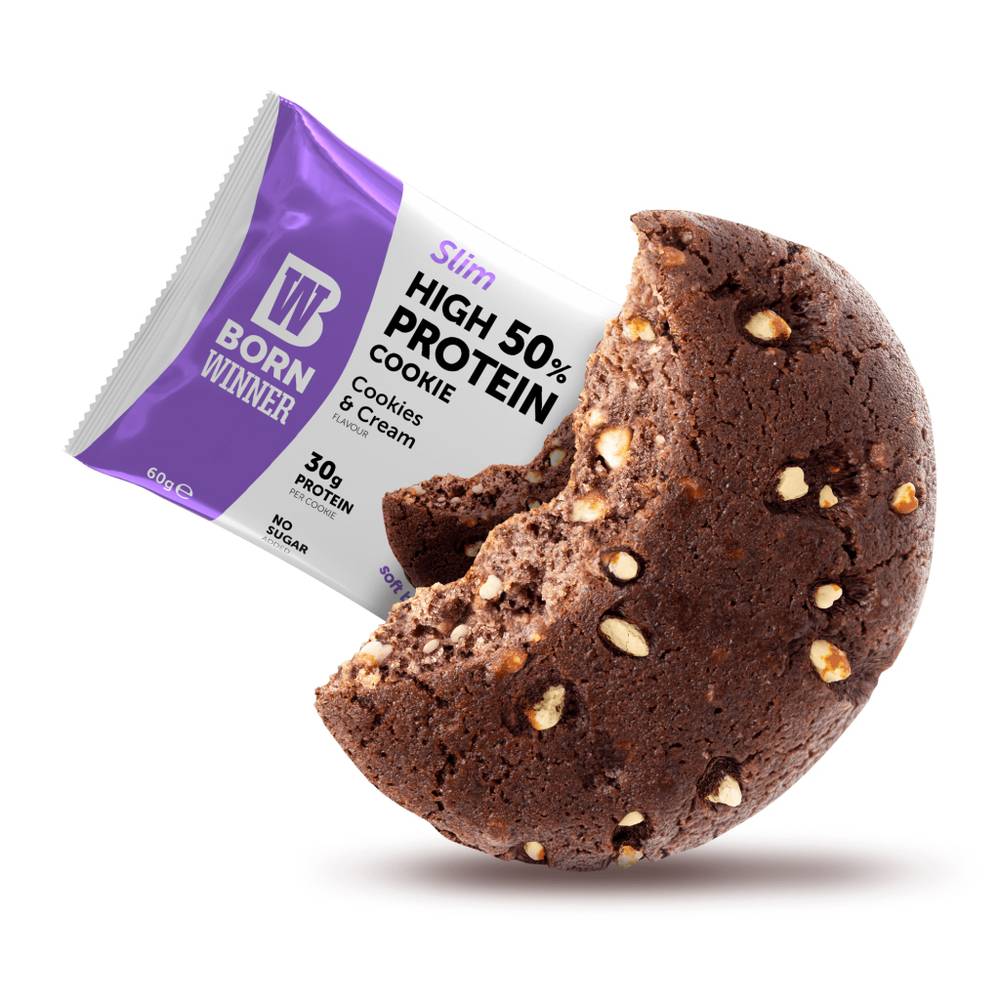 بورن وينر - كوكيز بروتين سلم (12 حبة) - Born Winner Slim Protein Cookie 
