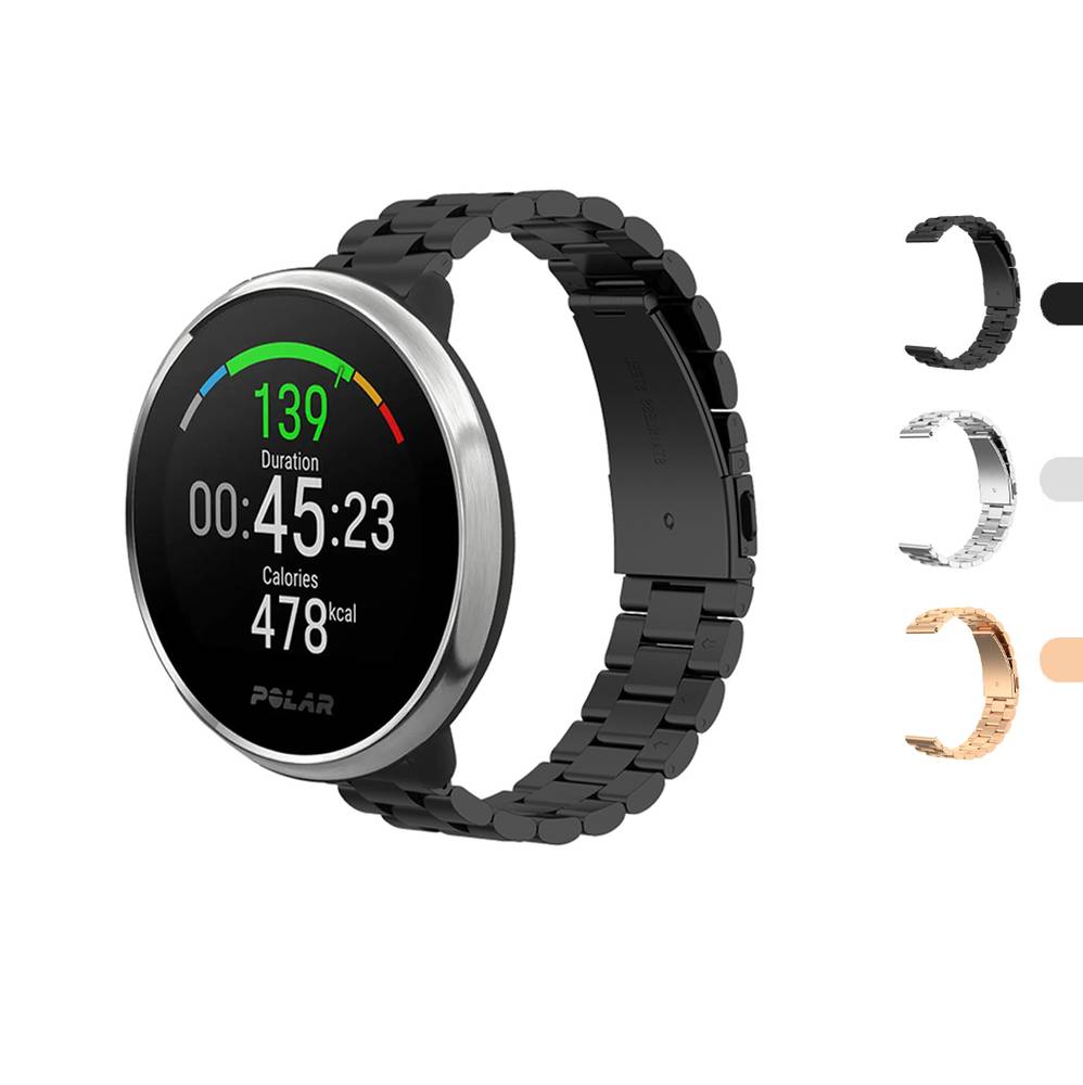 Metal Replacement Band for Polar Ignite/Unite  Black