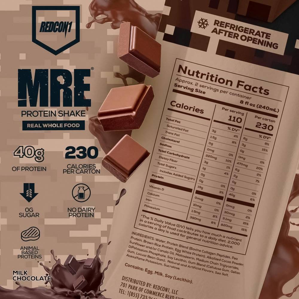 REDCON1 - MRE Ready to Drink Protein Shakes (12 Pack)