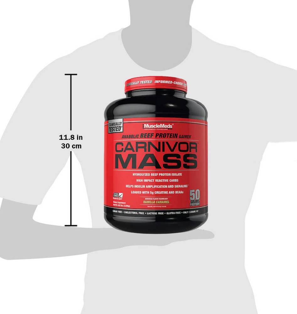 MuscleMeds Carnivor Mass Beef Protein Gainer (2.6 kg)  Chocolate Fudge