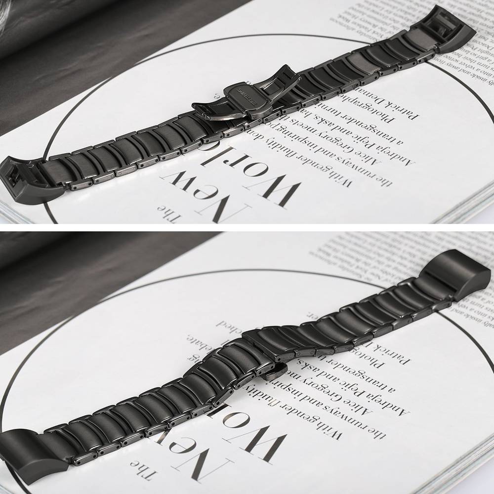 Replacement Band for Fitbit Charge-2, Metal Type  Silver