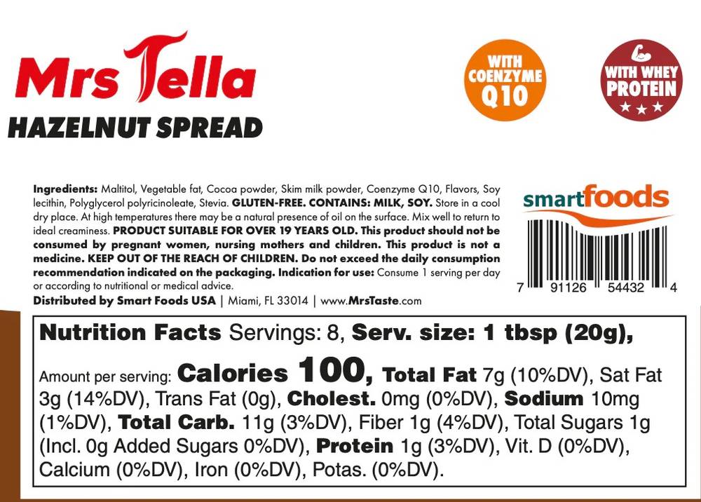  مسز تيست - كريمة بروتين قابل للدهن - Mrs Taste Cream Protein Spread 