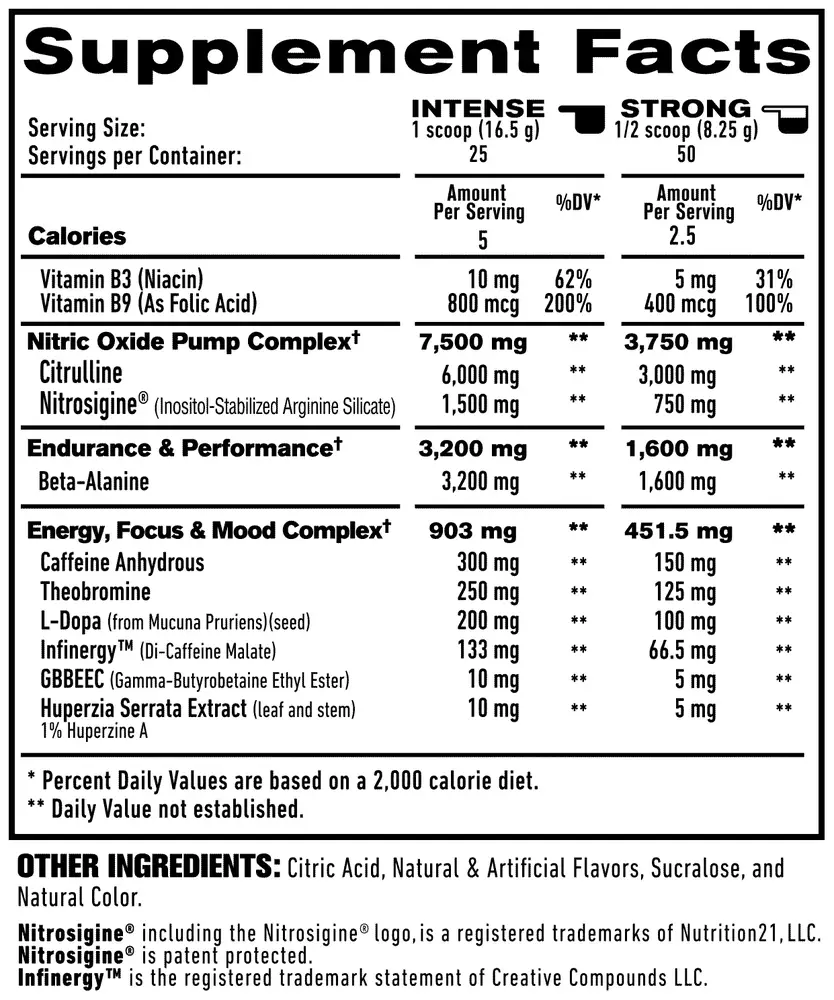 1UP Nutrition - All in one Pre-workout for Men (25 Servings)