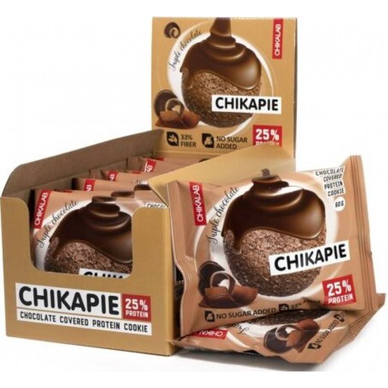 CHIKALAB - Chikapie Chocolate Covered Protein Cookie With Filling (9 pieces) 