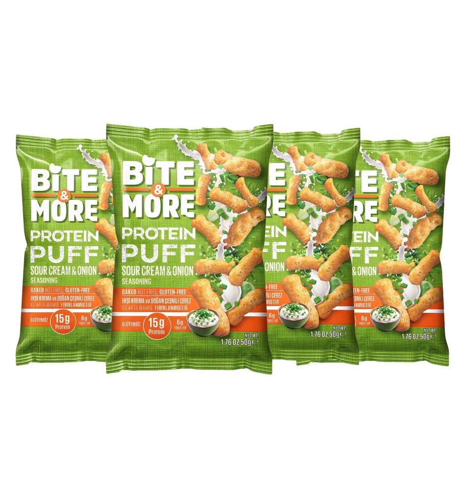 رايت بايت - بروتين بف نباتي - Right Bite Vegan Protein Puff  