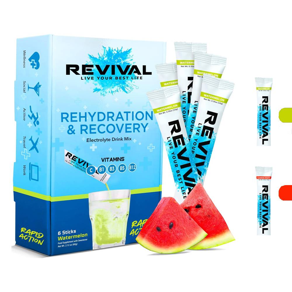 Revival - Rapid Rehydration Electrolytes Drink Mix (6 sticks)  Watermelon