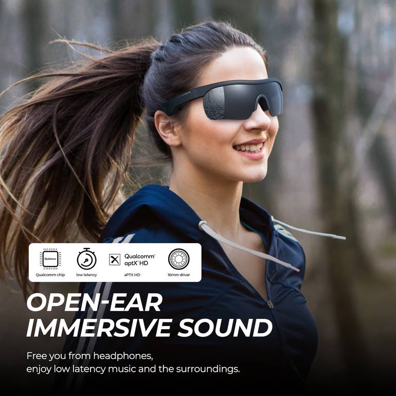 نظارة شمسية مزودة بسماعات موديل فريم إس ( SoundPEATS Frame S ) 