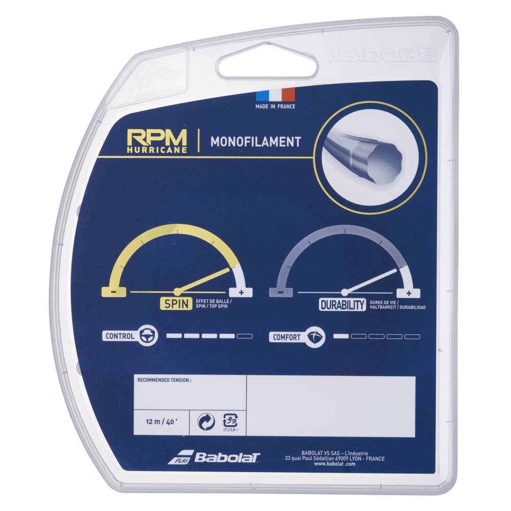 Babolat Tennis Strings RPM Hurricane (12M)  125mm