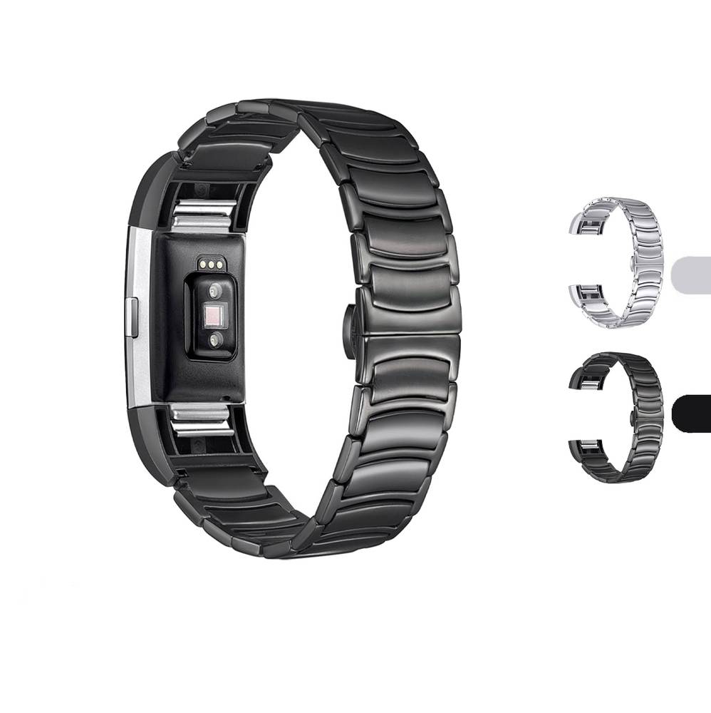 Replacement Band for Fitbit Charge-2, Metal Type  Silver