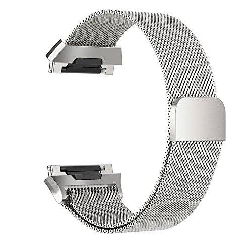 Replacement Band for Fitbit Ionic, Stainless Steel Type  Silver