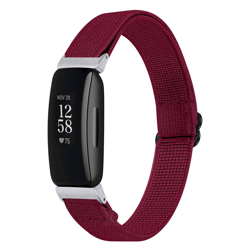 Nylon Fabric Replacement Bands for Fitbit Inspire 2 Watch  Red