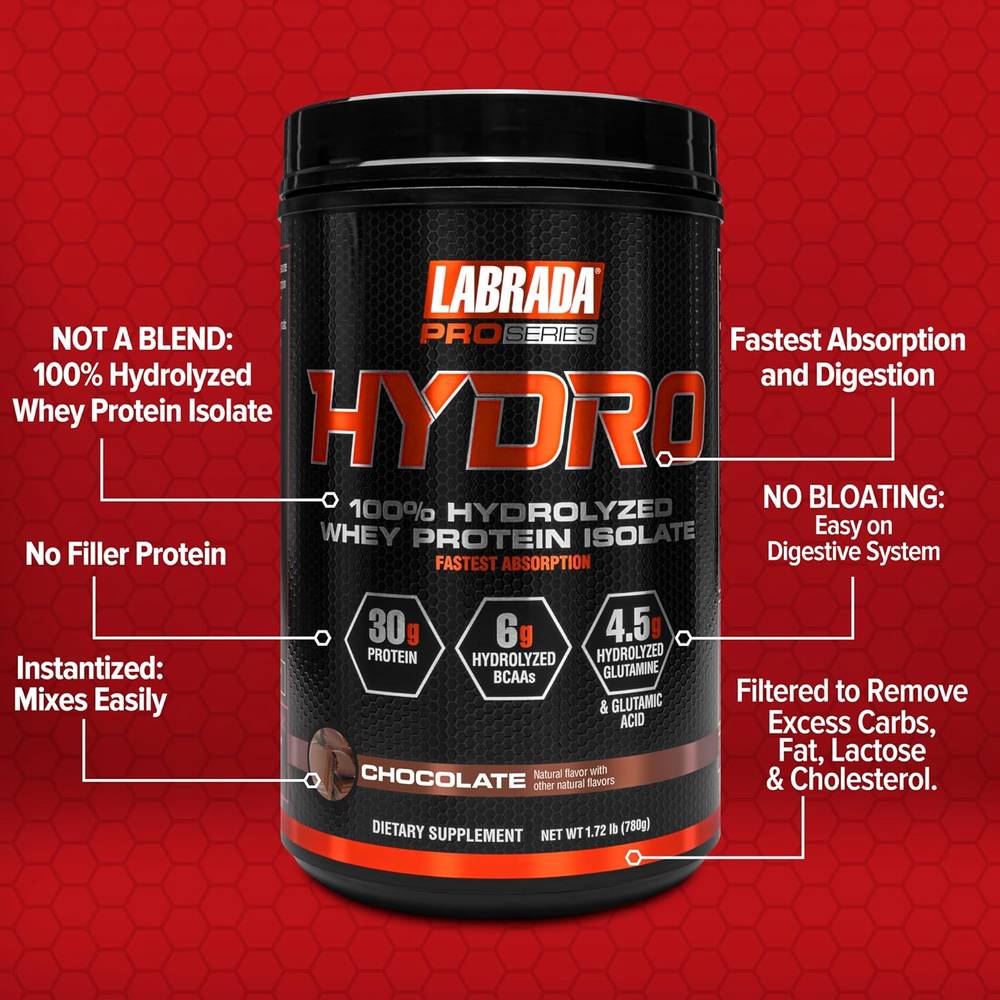 Labrada Pro Series - Hydro 100% Pure Hydrolyzed Whey Protein Isolate  Vanilla