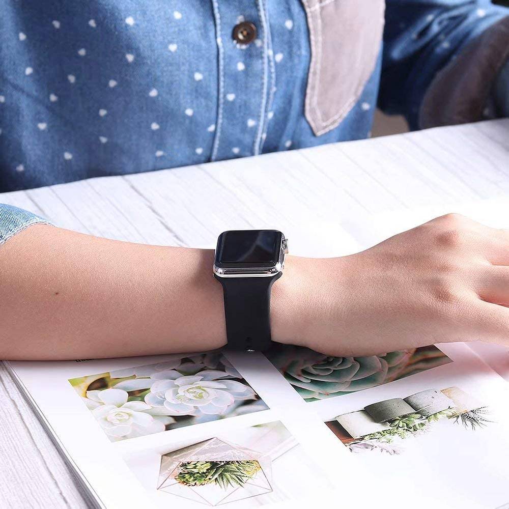Classic Silicone Replacement Band for Apple Watches  38mm-40mm-41mm  Dark blue