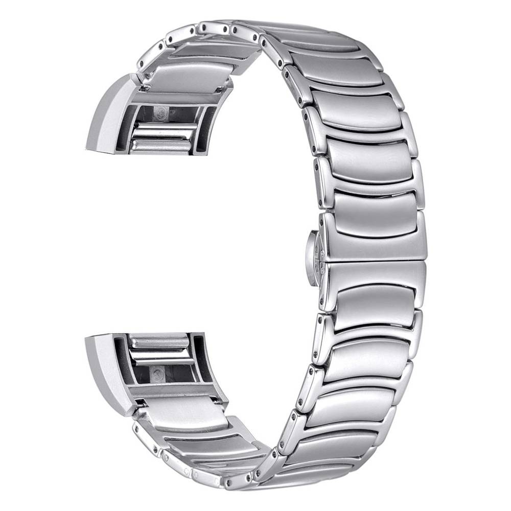 Replacement Band for Fitbit Charge-2, Metal Type  Silver