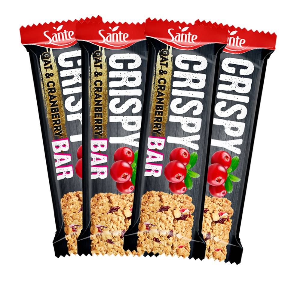 Sante - Crispy Bar Oat Protein Bar (4 pieces)  Cranberries