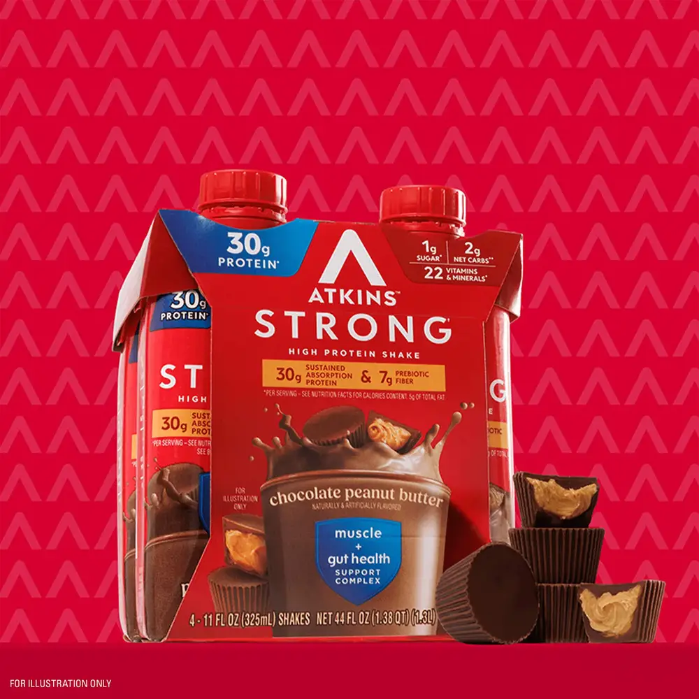 Atkins - Strong High Protein Shake (4 Pack)  Vanilla