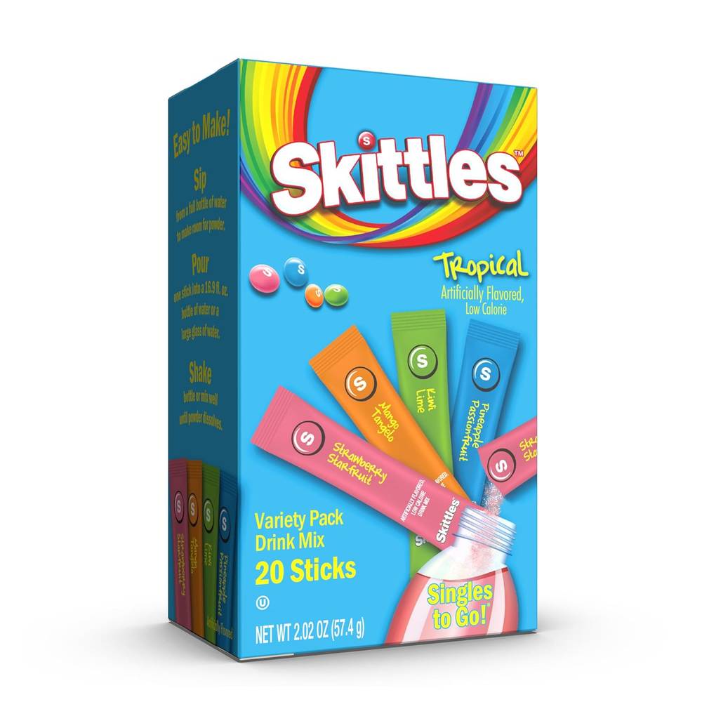  Skittles - Singles to Go Drink Mix (20 sticks) 