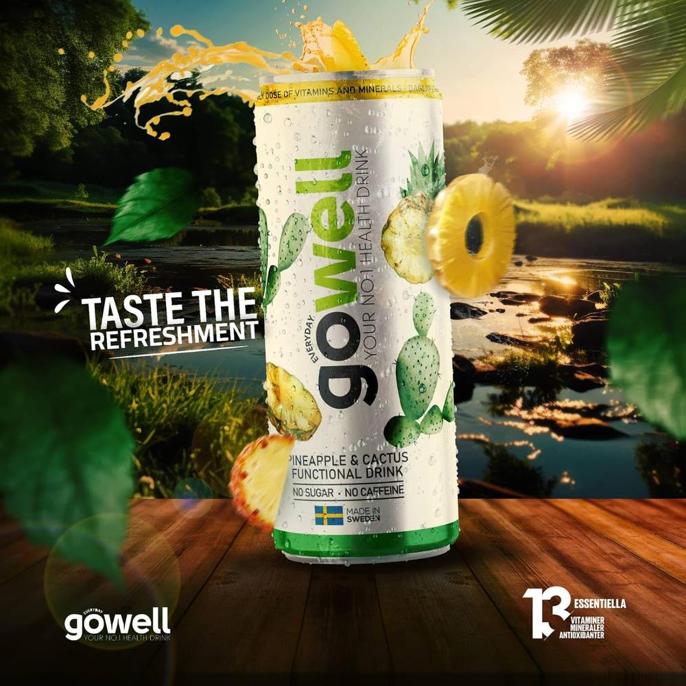 Gowell - Vitamin Drink (Pack of 8)  Strawberry Lime